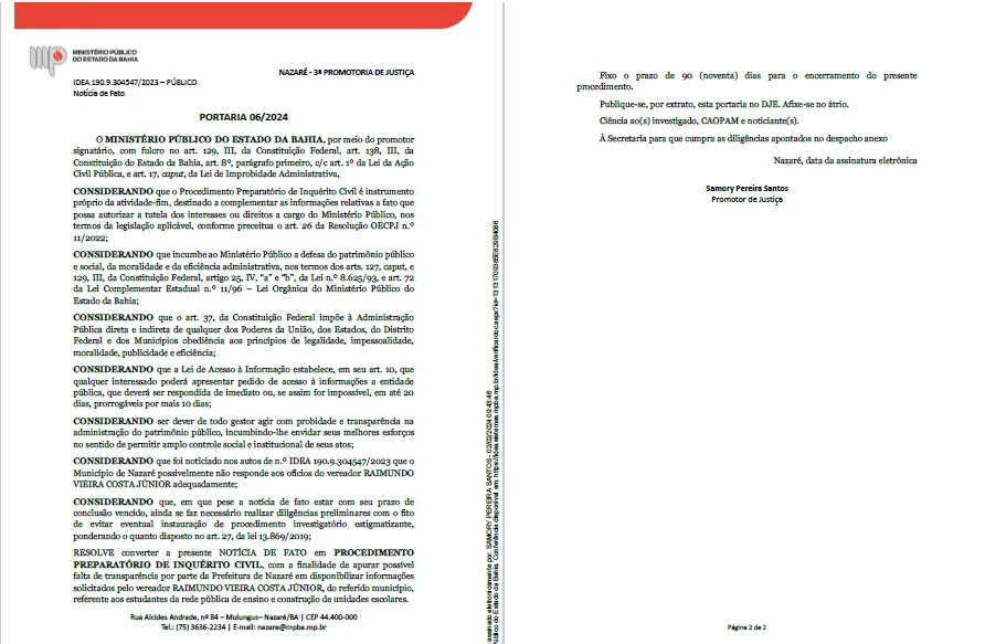 Imagem ilustrativa da imagem Parlamentar denuncia suspeita de fraude na Educação de Nazaré