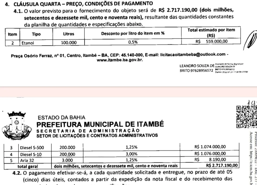 Imagem ilustrativa da imagem Prefeitura de Itambé vai gastar R$ 10 mi com álcool, diesel e gasolina