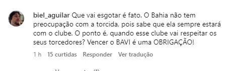 Imagem ilustrativa da imagem Sócios do Bahia se revoltam com ingressos 'esgotados' para o BAVI