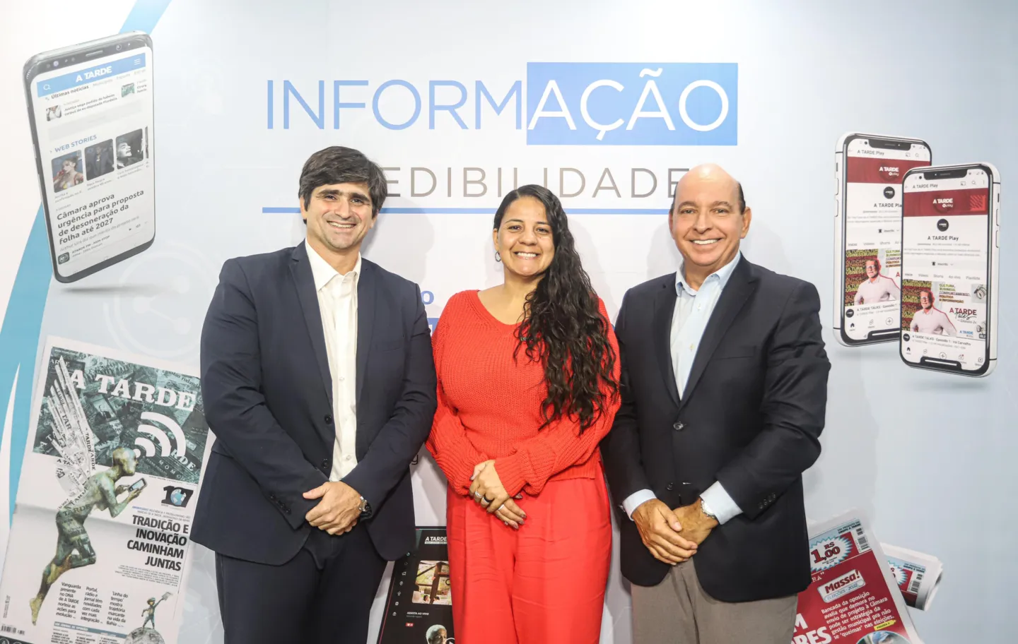 Rowenna foi recebida pelo presidente João Mello Leitão e pelo diretor de relações institucionais, Luciano Neves