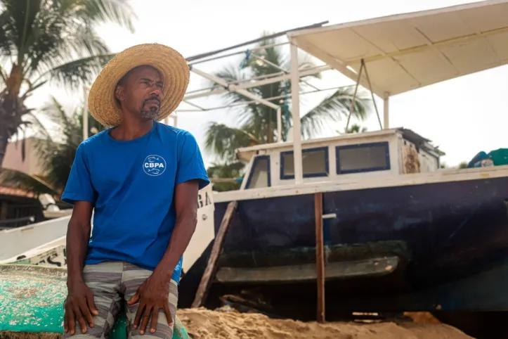 Ari Pescador, presidente da Colônia de Pescadores de Itapuã