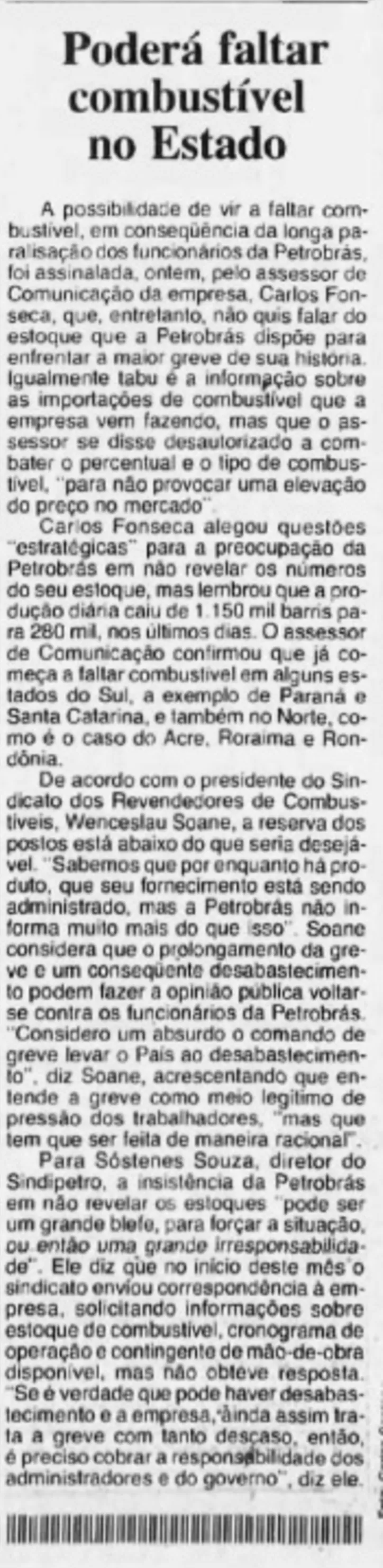 Página de A TARDE em em 12 de março de 1991