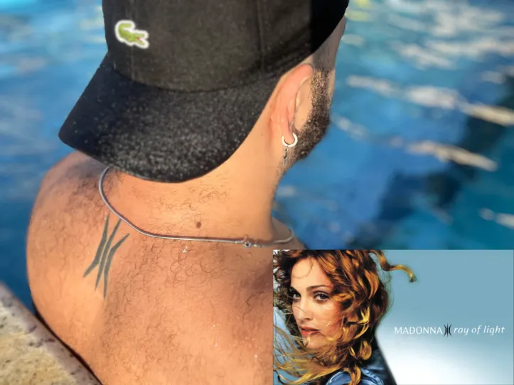 João fez tatuagem inspirada em Madonna