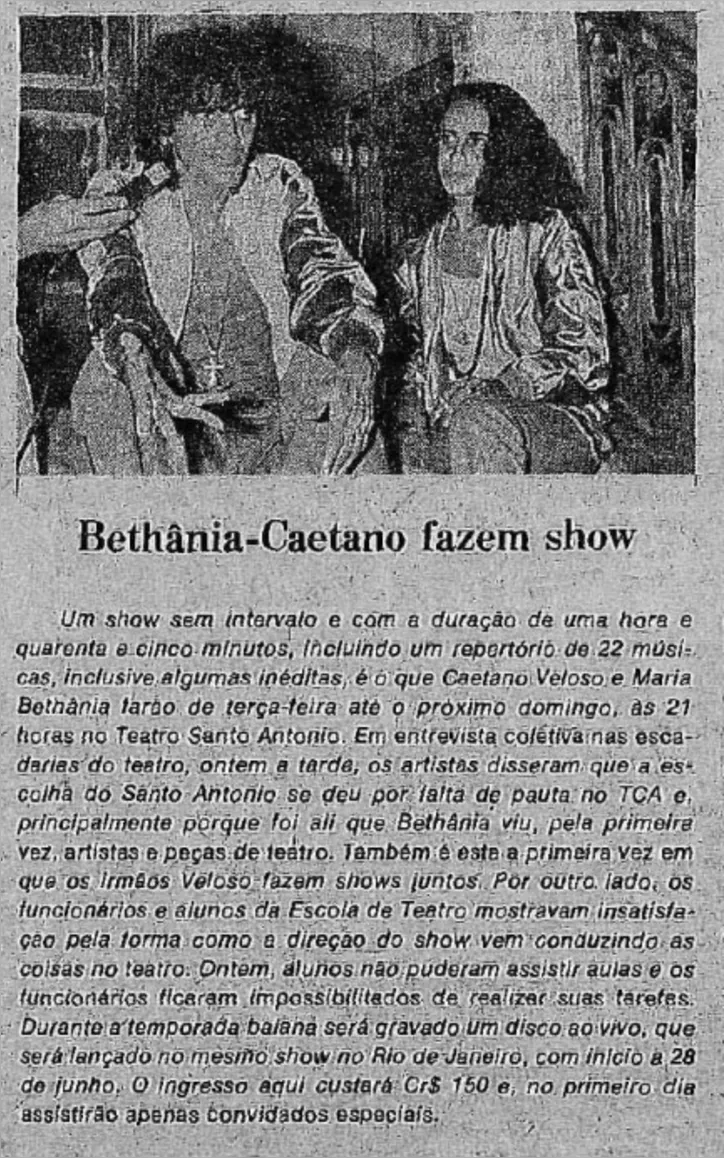 A TARDE registrou show de 1978, última vez em que eles saíram em turnê