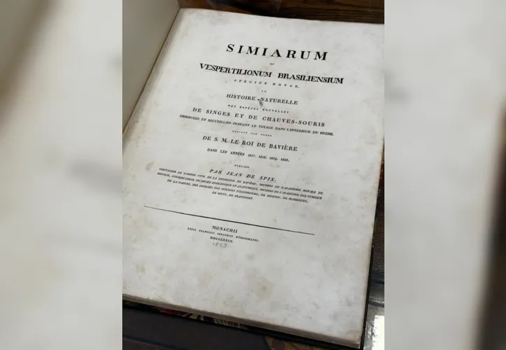 Obra recuperada é um dos exemplares de uma coletânea produzida pelo autor sobre a fauna e a flora brasileiras, com foco predominante em macacos.