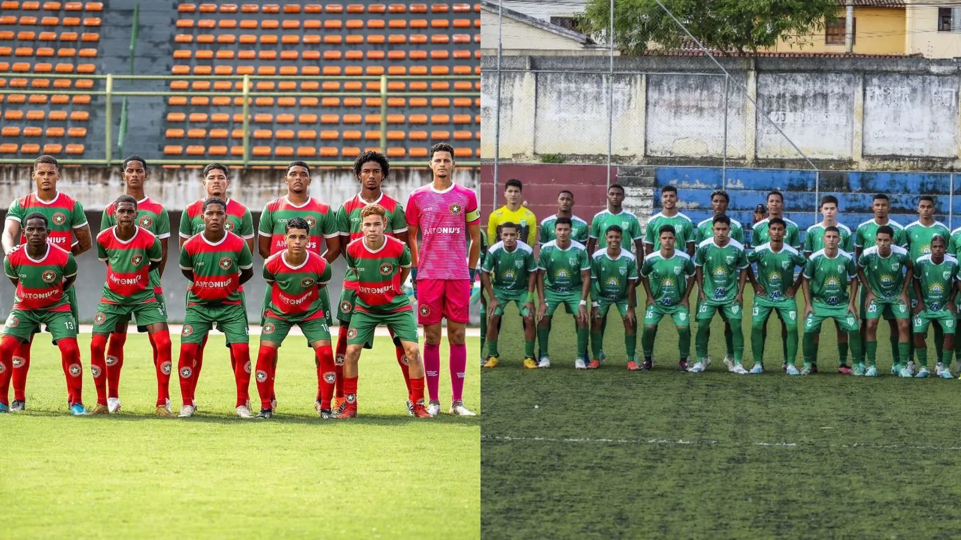 Jogadores do Estrela de Março e Vitória da Conquista que disputaram o Baianão Sub-20