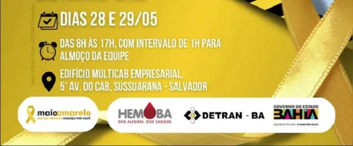 Imagem ilustrativa da imagem Detran-BA e Hemoba iniciam campanha de doação de sangue nesta terça