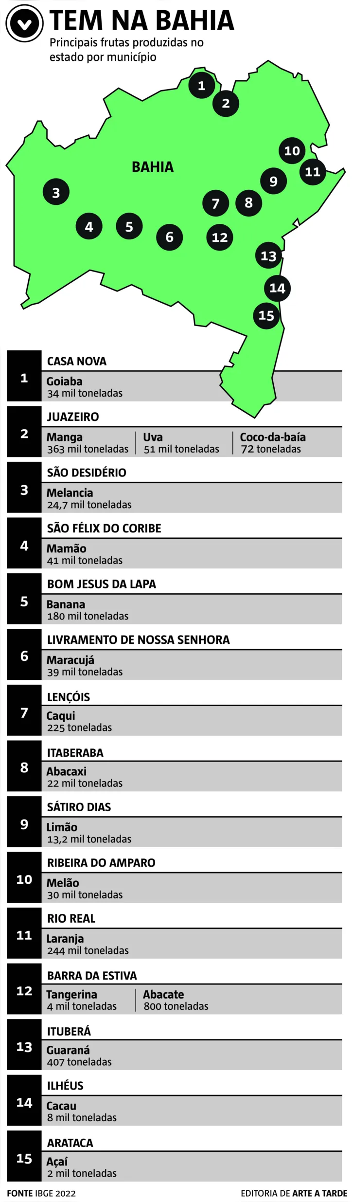 Imagem ilustrativa da imagem Doce Bahia: Estado é potência nacional na fruticultura