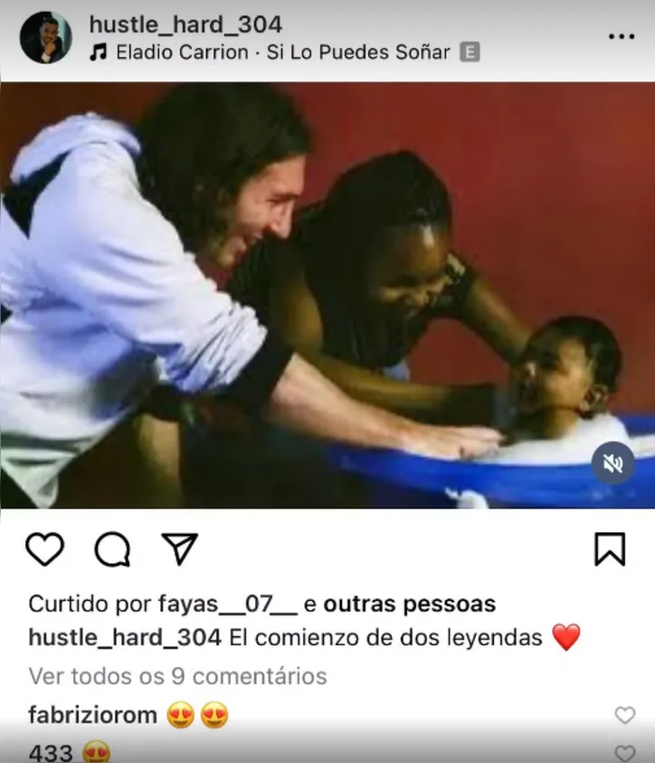 Imagem ilustrativa da imagem Foto antiga de Messi com Lamine Yamal bebê viraliza e encanta fãs