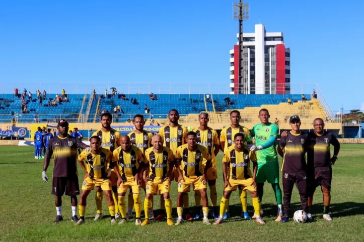 Time do Grapiúna no Estádio Mário Pessoa, em jogo da Série B do Baianão