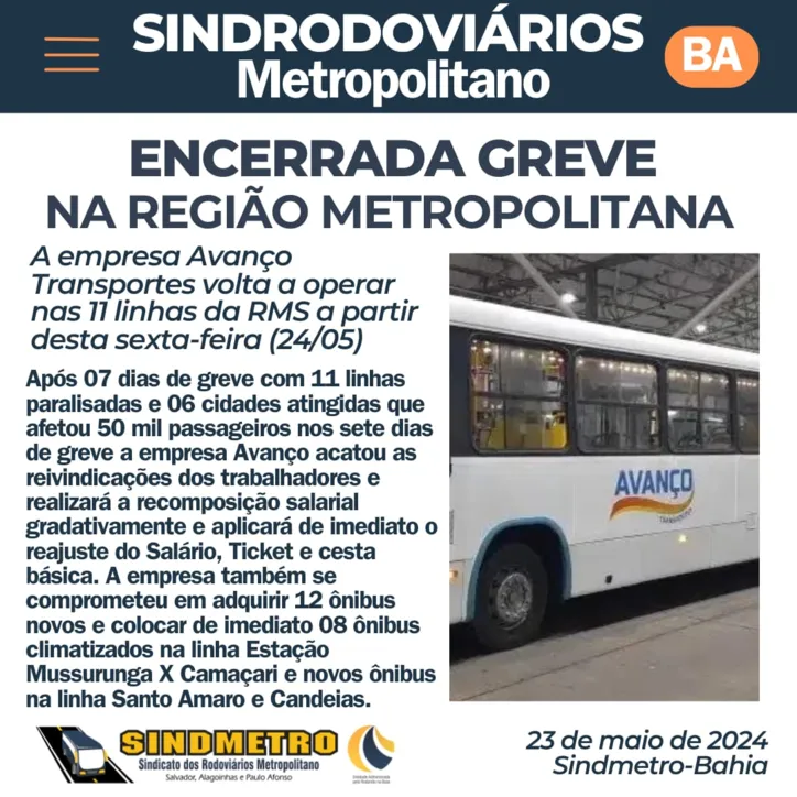 Imagem ilustrativa da imagem Greve chega ao fim e ônibus voltam a circular na RMS nesta sexta