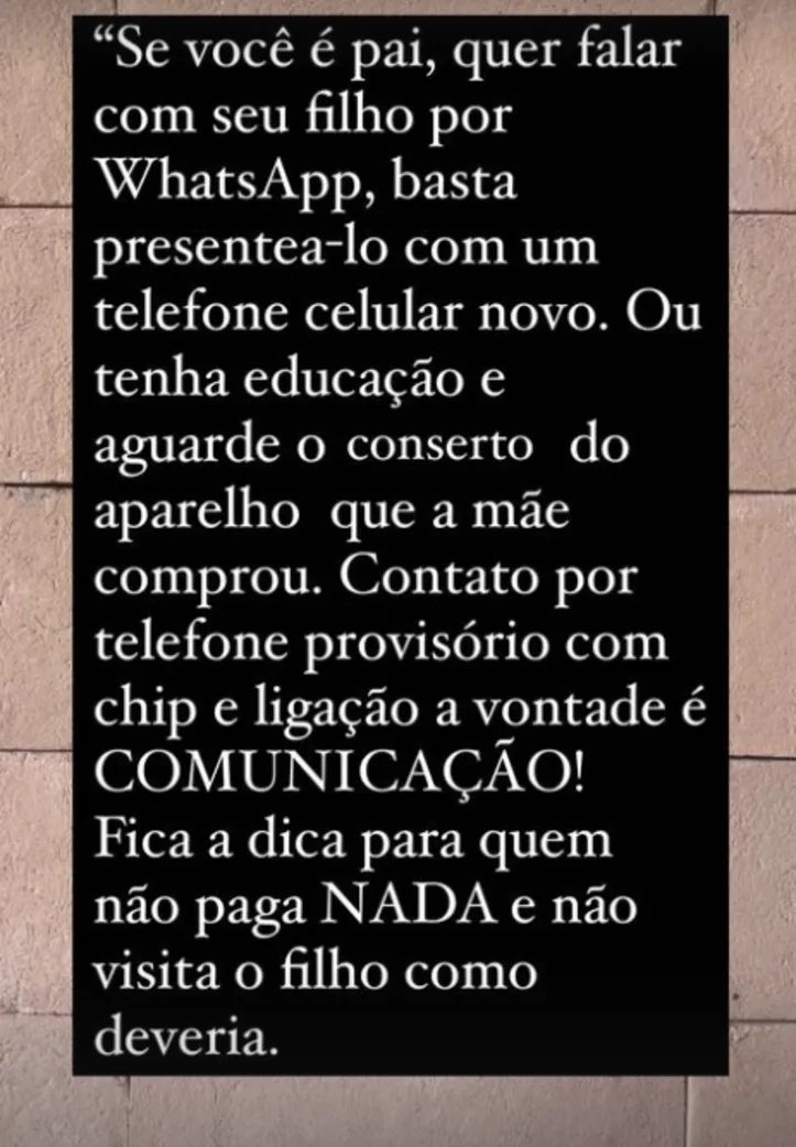 Imagem ilustrativa da imagem Ana Hickmann detona ex-marido: "Não paga nada e não visita o filho"