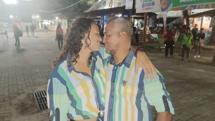 O casal Cleide e Alex Nazário