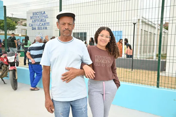 José Carlos Santos e a filha e estudante Nicole Santos