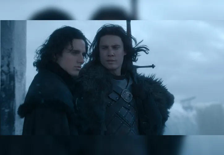 Jacaerys Velaryon e  Cregan Stark em Winterfell