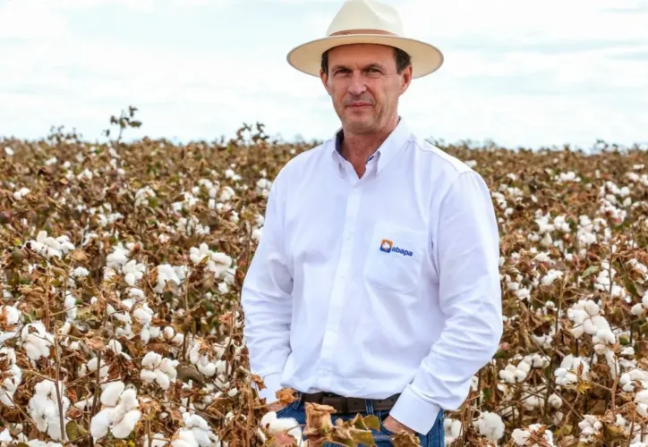 Na Bahia, 92% do algodão são produzidos em propriedades certificada. Na foto, Luís Carlos Bergamaschi, presidente da Abapa