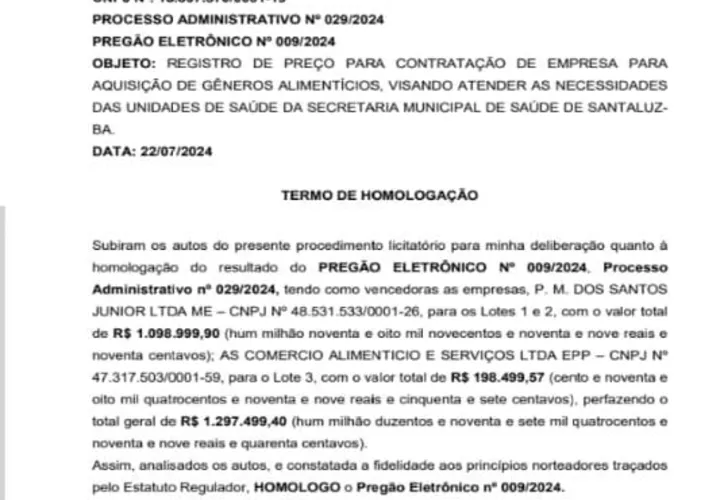 Imagem ilustrativa da imagem Empresa vai receber mais de R$1 mi para atender secretaria em Santaluz