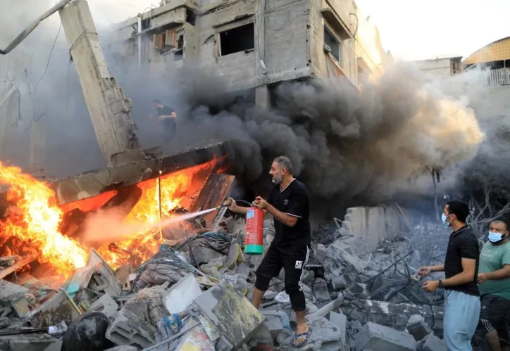 Cena de destruição em Gaza
