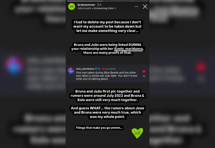Imagem ilustrativa da imagem Marquezine é acusada de trair Xolo com João Guilherme e ator responde