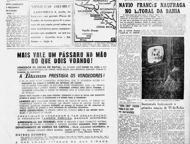 21/11./960: inauguração da primeira estação de TV da Bahia