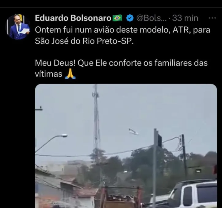 Comentário de Eduardo Bolsonaro