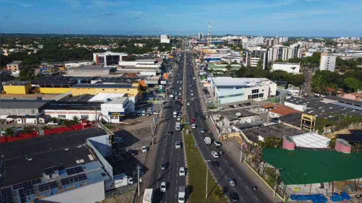 BA-099 na cidade de Lauro de Freitas