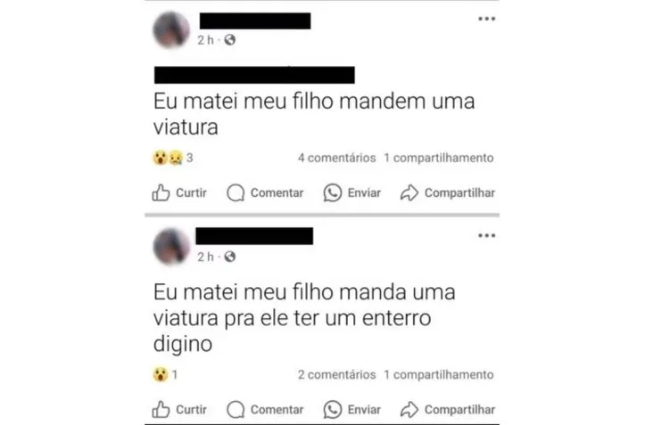 Imagem ilustrativa da imagem Mãe estrangula filho e confessa no Facebook: "Mandem uma viatura"