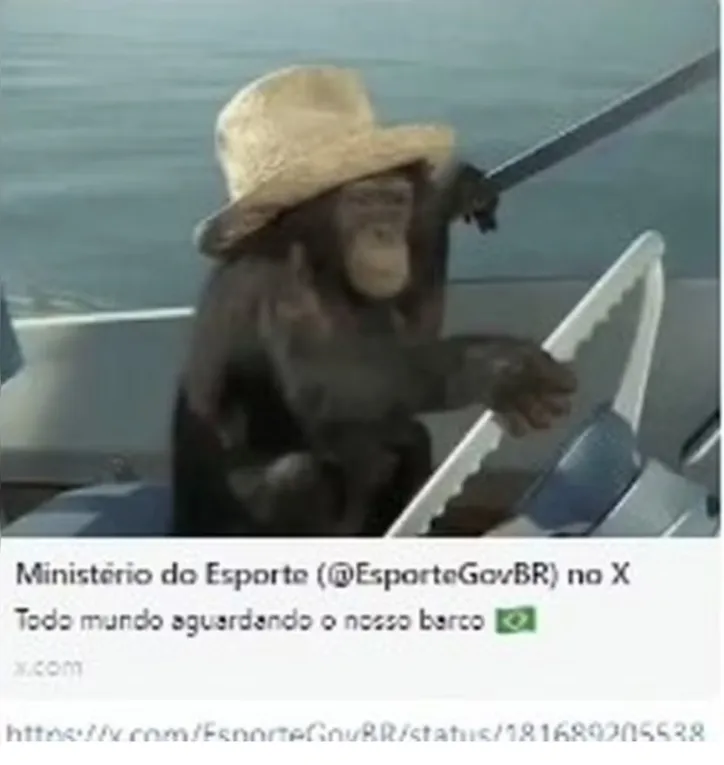 Imagem ilustrativa da imagem Ministério faz postagem racista sobre barco brasileiro; saiba detalhes