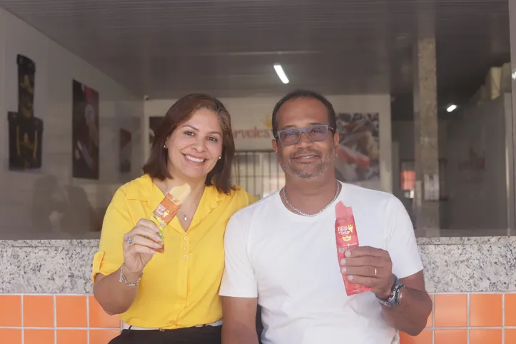 Sócios da sorveteria Real, Patricia Cordeiro e Natanael Couto