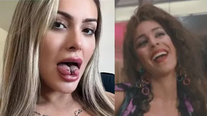 Lycia Naff aparece com três seios em filme