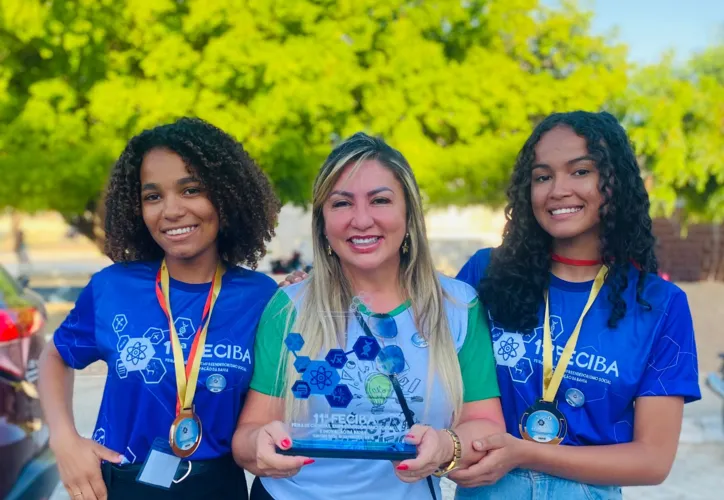 Orientadas pela professora Andréa Araújo, o projeto ganhou destaque na Feira de Ciências, Empreendedorismo e Inovação da Bahia (Feciba)