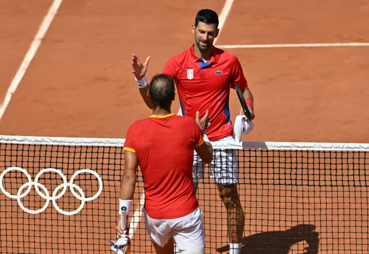 Djokovic e Nadal após confronto