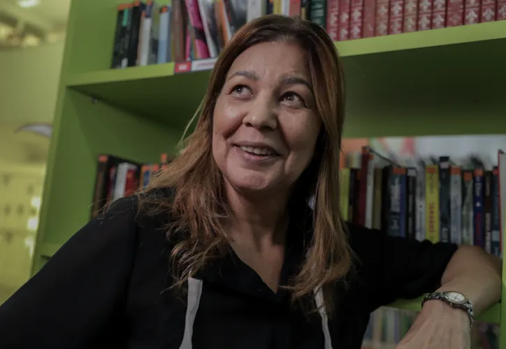 Rita de Cássia Rocha, bibliotecária no Colégio Estadual Rômulo Almeida