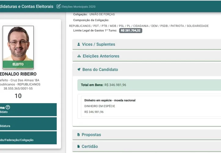 Imagem ilustrativa da imagem Prefeito de Cruz das Almas tem mais de R$ 400 mil guardado em dinheiro