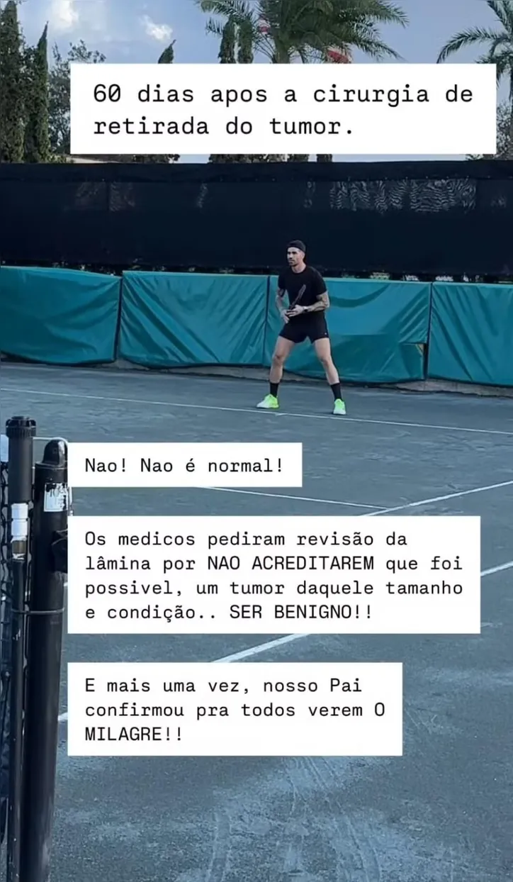 Adriana destacou a transformação física e emocional do ex-BBB, que já está praticando atividades físicas.