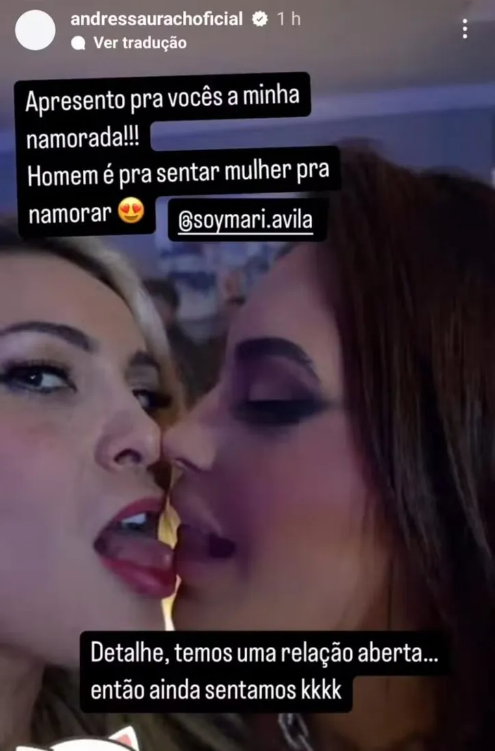 Andressa apresentou sua namorada