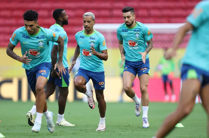 Treino da Seleção Brasileira na última segunda-feira, 14