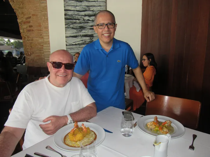 Paulo Müller e Paulo de Tarso em almoço no Amado