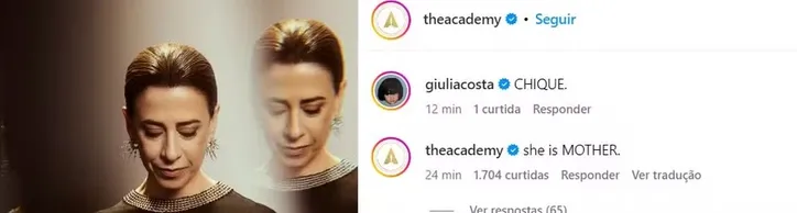 Imagem ilustrativa da imagem Fernanda Torres no Oscar? Postagem oficial levanta especulações