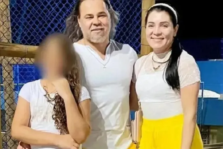 Sara, Ederlan e a filha do casal, que , na época do ocorrido, tinha 11 anos