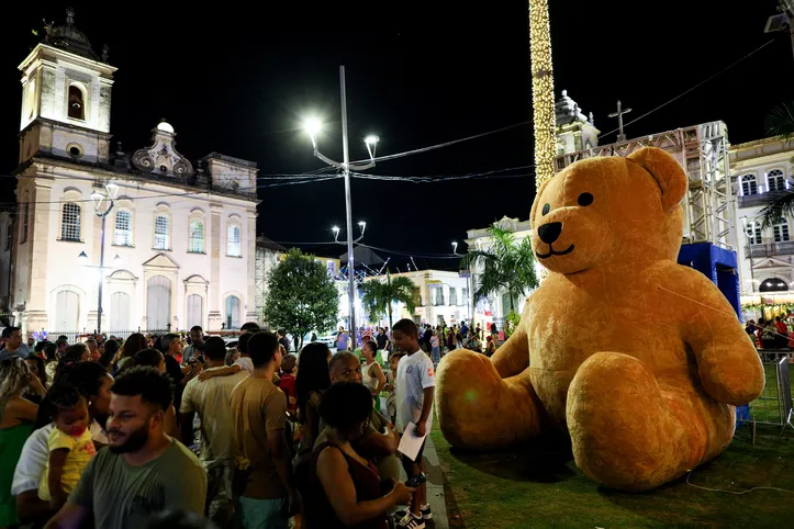 No Centro Histórico, o Natal promovido pela Prefeitura vai até 06 de janeiro de 2025