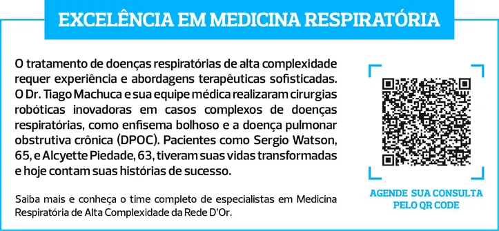 Imagem ilustrativa da imagem Rede D'or contrata o médico brasileiro Tiago Machuca, líder em cirurgia torácica e transplante pulmonar nos Estados Unidos