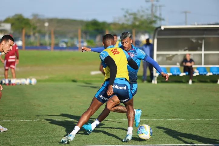 Luciano Rodríguez em treino do Tricolor