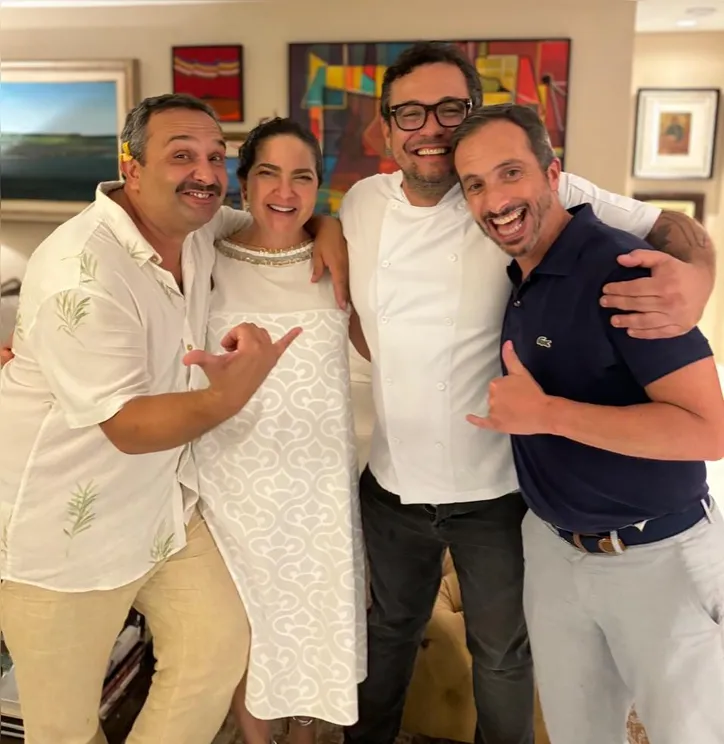 Tito, Luciana, João Corte e Ricardo Silva em jantar especial