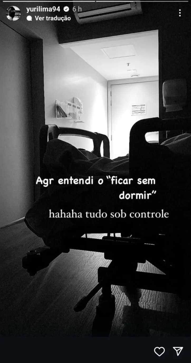 Yuri Lima postou foto direto de maternidade