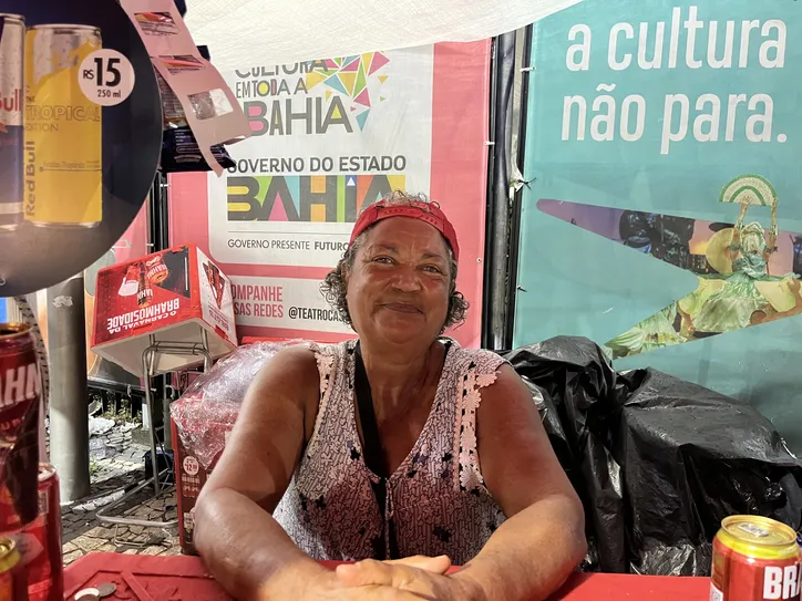 Solange Pimentel Nogueira durante o Carnaval de Salvador