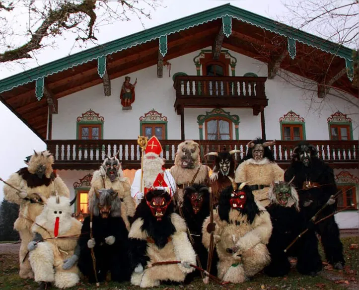 Celebração Krampuslauf na Alemanhã em 2016