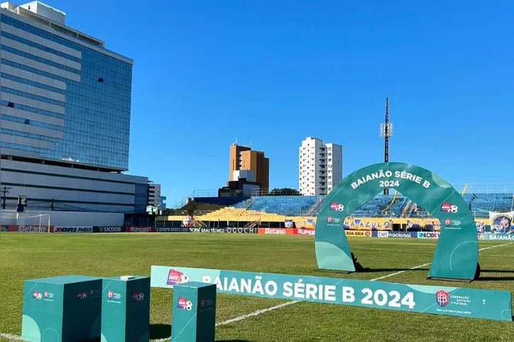 Estádio Mário Pessoa, em Ilhéus, durante a final da Série B do Baianão 2024