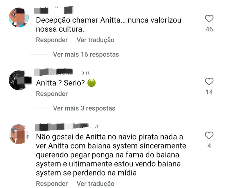 Fãs criticam escolha de Anitta no Navio Pirata