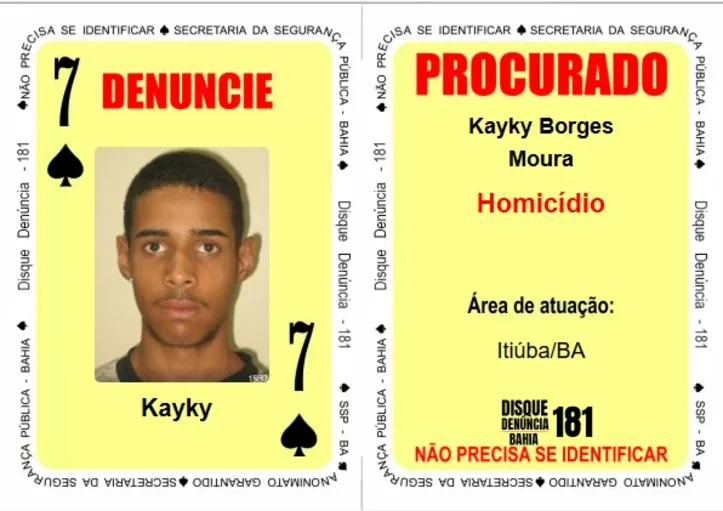 Imagem ilustrativa da imagem Líder do tráfico no Nordeste de Amaralina entra pro Baralho do Crime